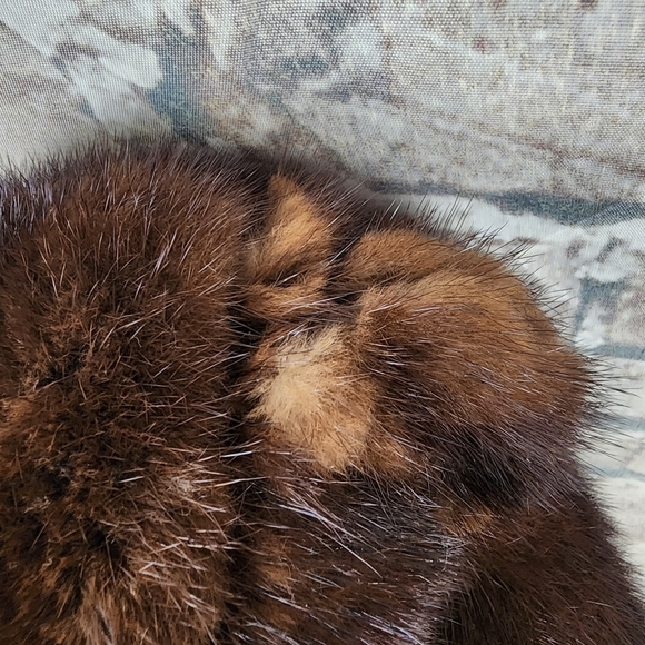 Vintage Handcrafted Genuine  Mink Fur Teddy Bear Jointed 19" Tall - Picture 9 of 16